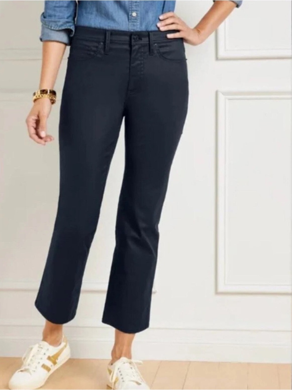 Talbots Navy Demi Boot Crop Jeans
